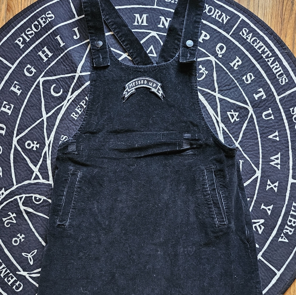 Lazy Oaf Black Corduroy Pinafore